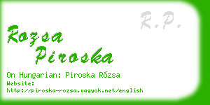 rozsa piroska business card